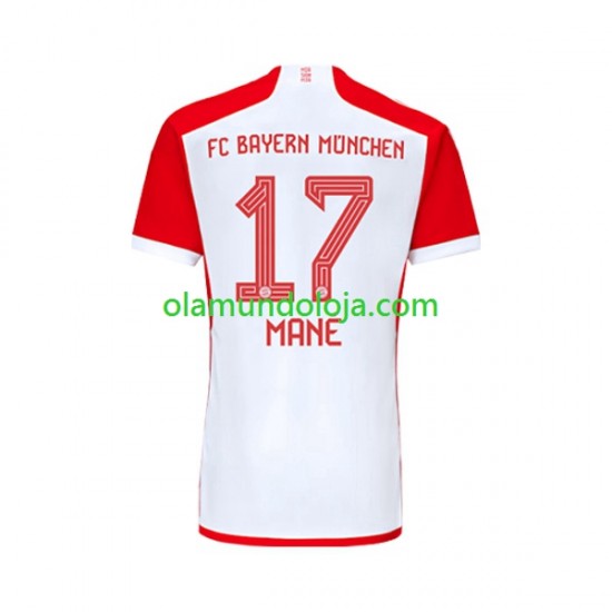 Camisola Bayern de Munique Sadio Mane 17 Homem Equipamento Primeiro 2023-2024 Manga Curta